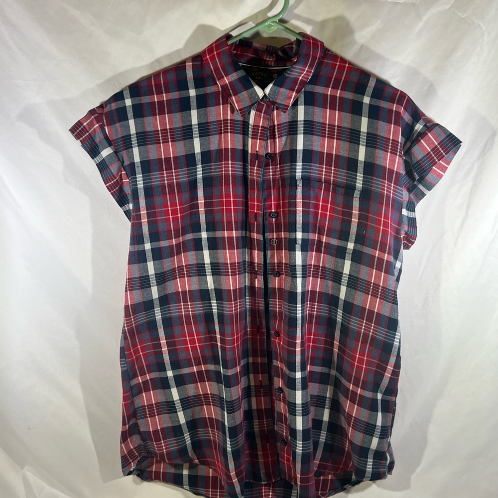 Lee Red and Blue Plaid Casual Shirt